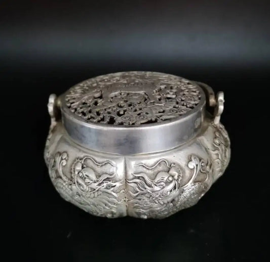 China White copper kirin incense burner crafts statue
