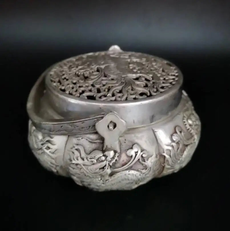 China White copper kirin incense burner crafts statue