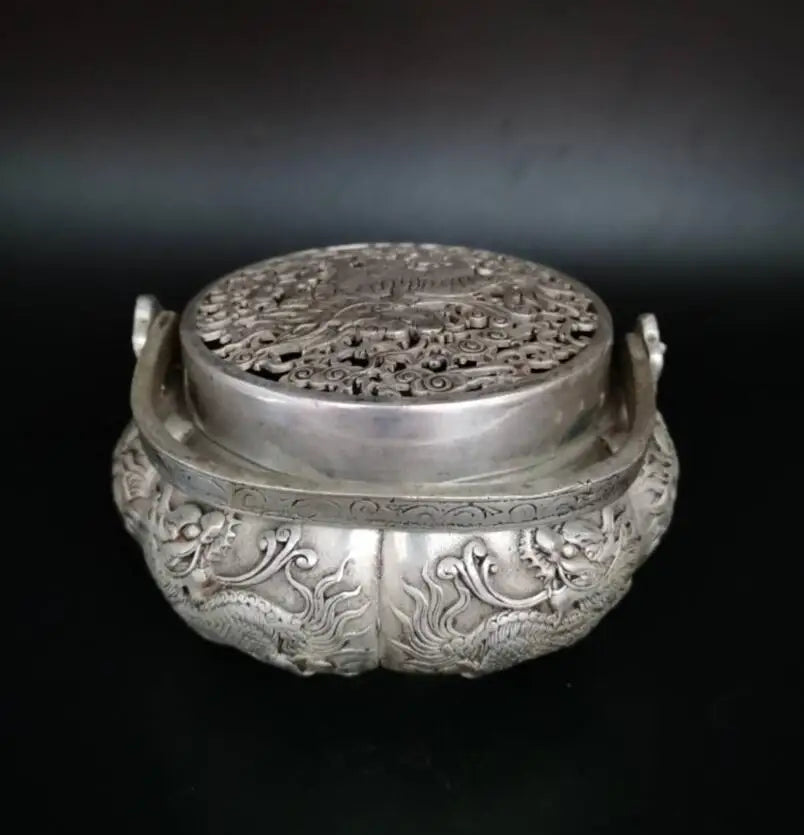 China White copper kirin incense burner crafts statue