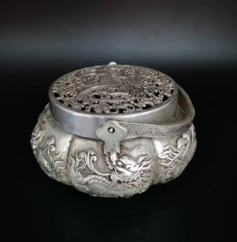 China White copper kirin incense burner crafts statue
