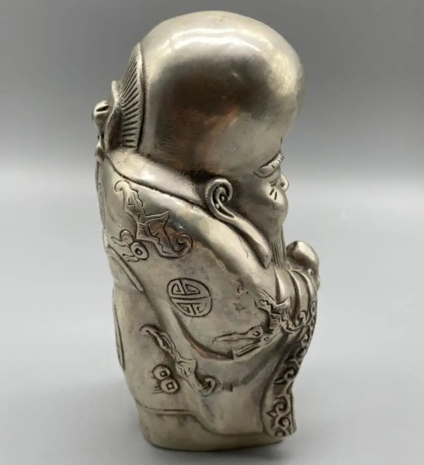 China White copper longevity Buddha crafts statue
