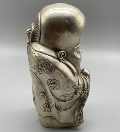 China White copper longevity Buddha crafts statue