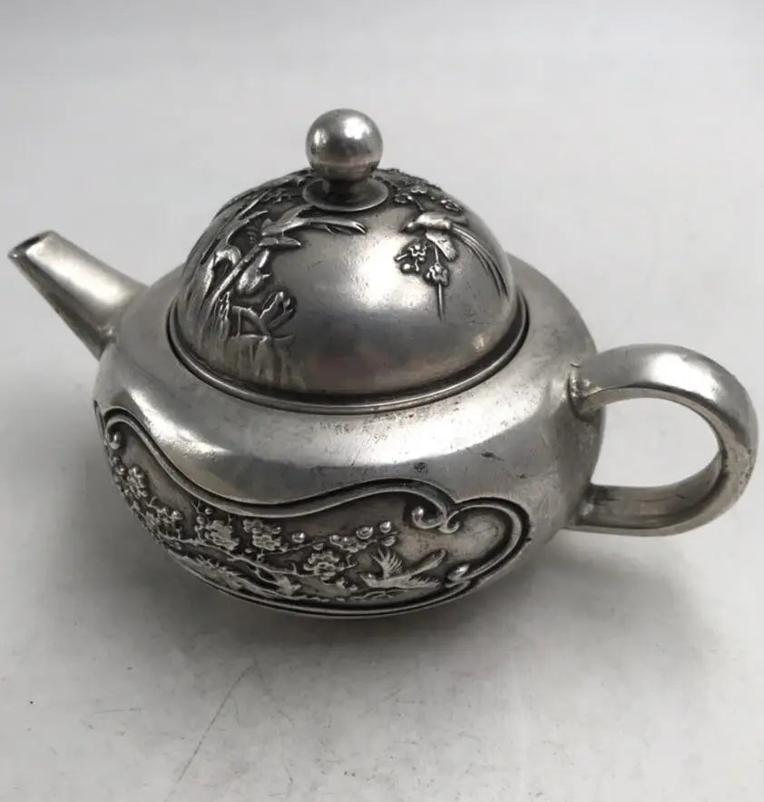 China White copper magpies teapot crafts statue