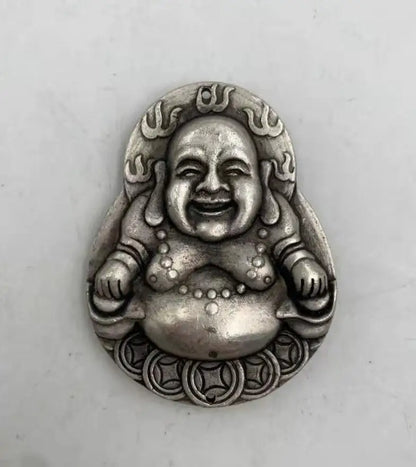 China White copper maitreya Buddha amulet pendant