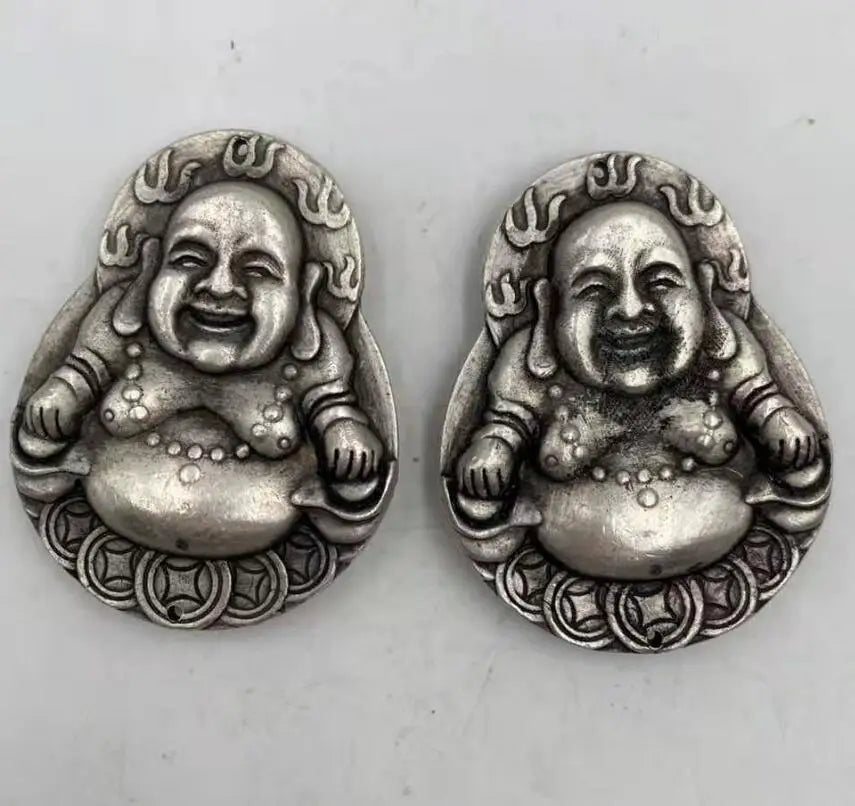 China White copper maitreya Buddha amulet pendant