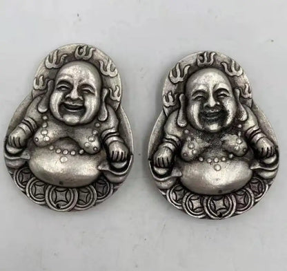 China White copper maitreya Buddha amulet pendant