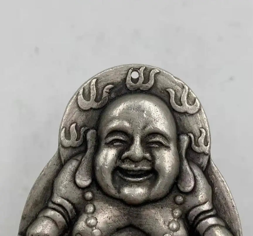 China White copper maitreya Buddha amulet pendant