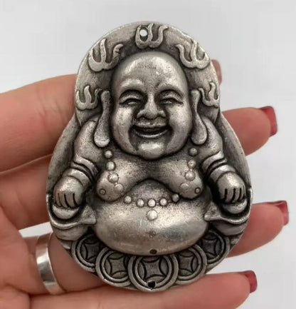 China White copper maitreya Buddha amulet pendant
