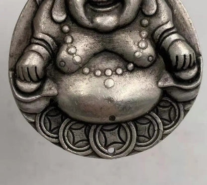 China White copper maitreya Buddha amulet pendant