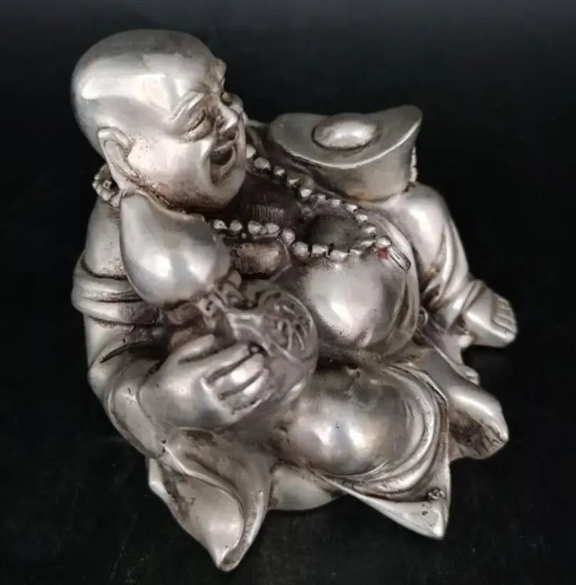 China White copper maitreya sit Buddha crafts statue