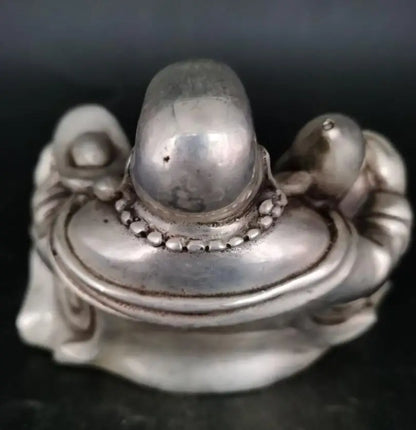 China White copper maitreya sit Buddha crafts statue