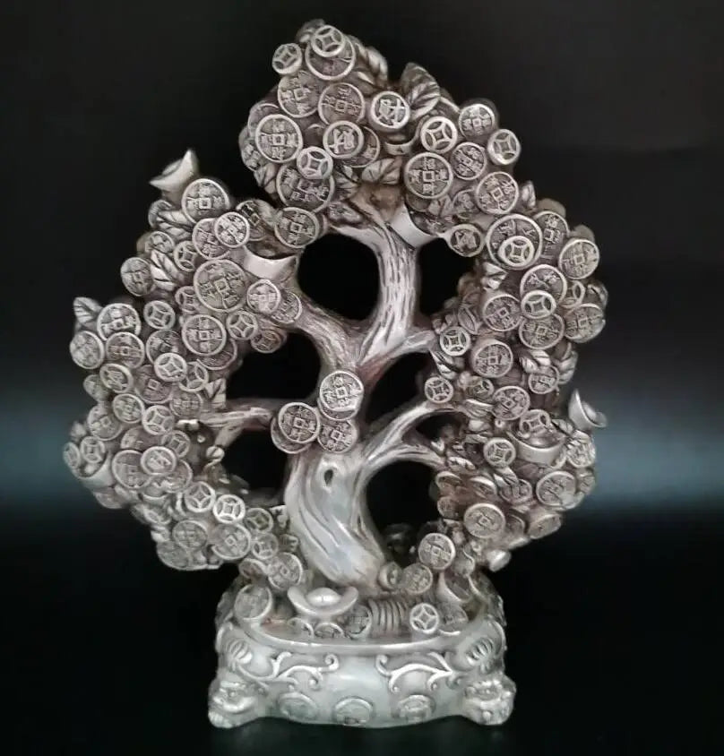 China White copper money tree crafts statue