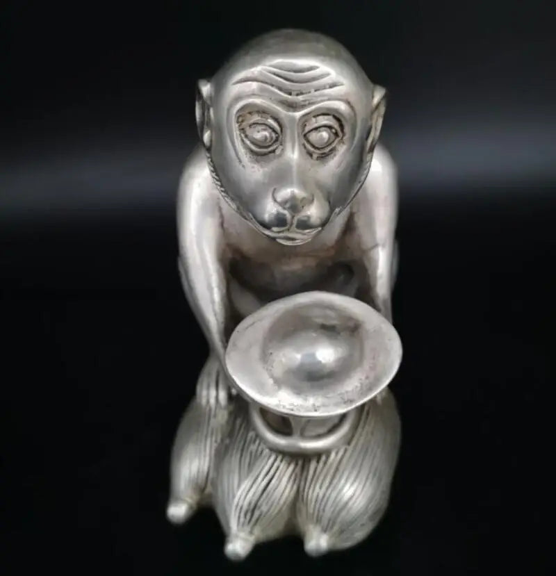 China White copper monkey Ingots crafts statue