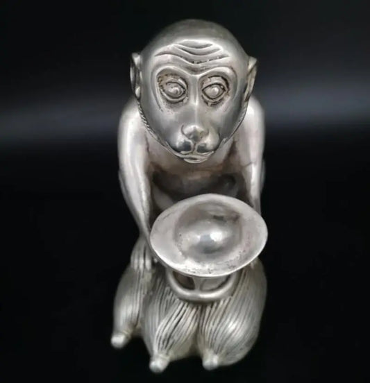 China White copper monkey Ingots crafts statue