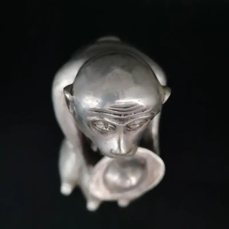 China White copper monkey Ingots crafts statue