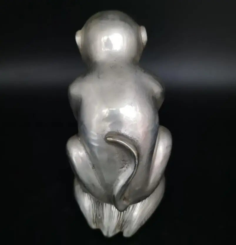 China White copper monkey Ingots crafts statue