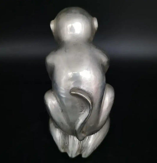 China White copper monkey Ingots crafts statue