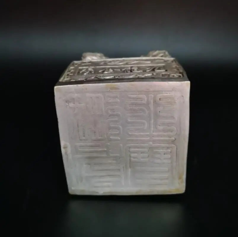 China White copper nine dragon seal crafts statue