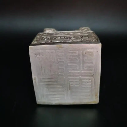 China White copper nine dragon seal crafts statue