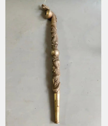 China White copper pipe crafts statue