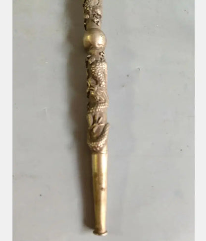 China White copper pipe crafts statue