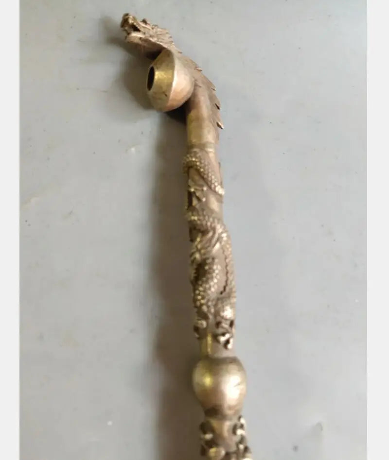 China White copper pipe crafts statue