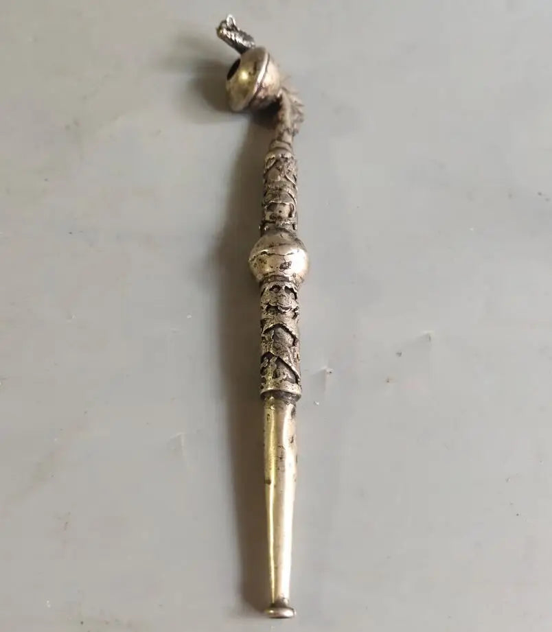China White copper pipe crafts statue