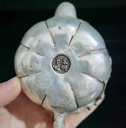 China White copper pumpkin small wine pot crafts statue