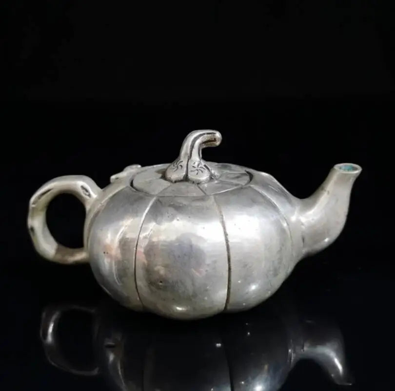 China White copper pumpkin small wine pot crafts statue