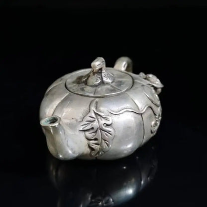 China White copper pumpkin small wine pot crafts statue
