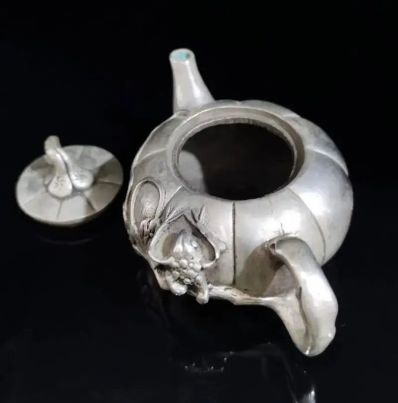 China White copper pumpkin small wine pot crafts statue
