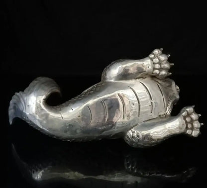 China White copper recruit wealth arowana crafts statue