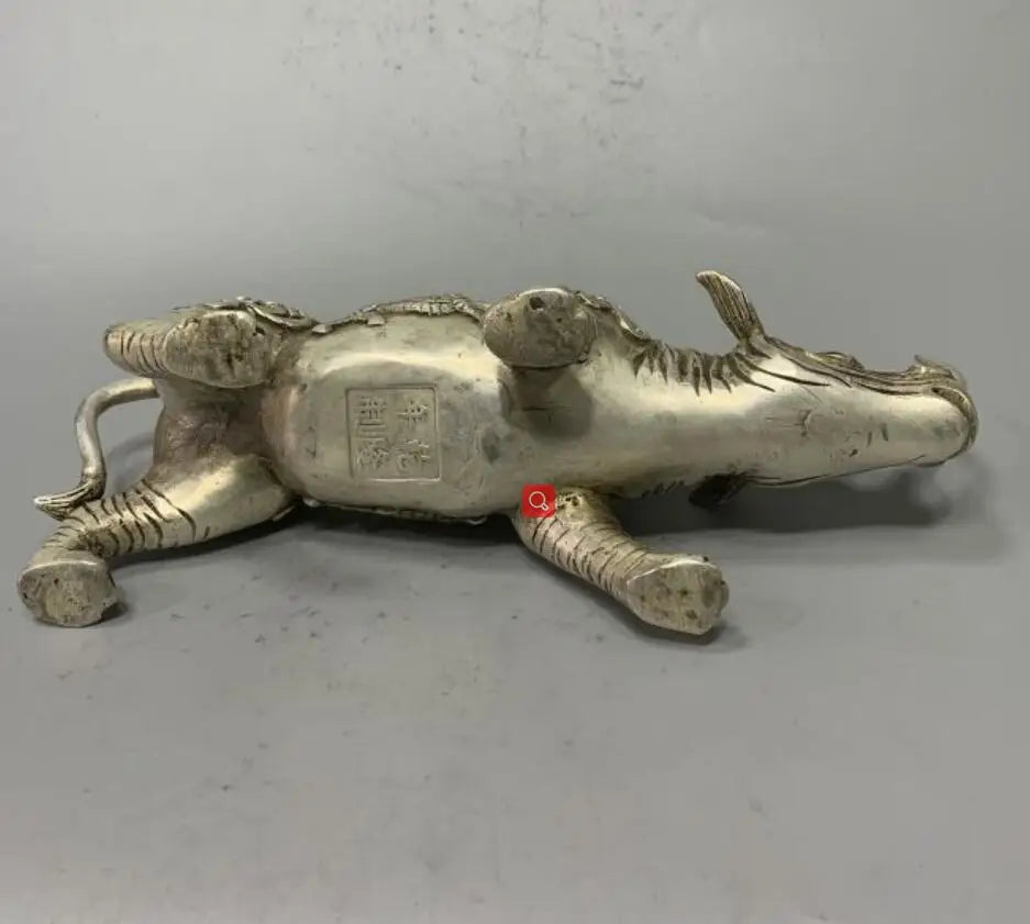 China White copper rhino crafts statue