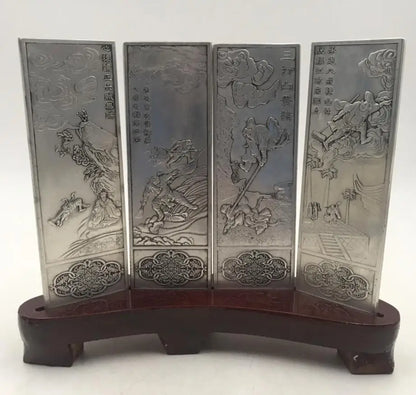 China White copper screen small crafts statue A set