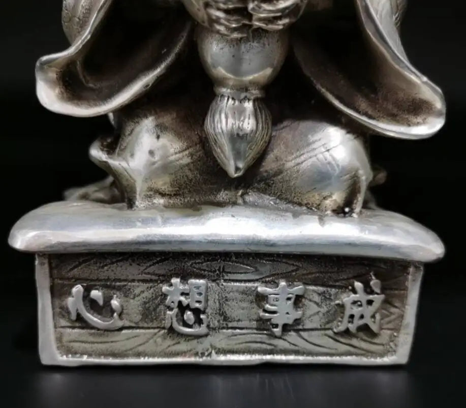 China White copper small monk crafts statue