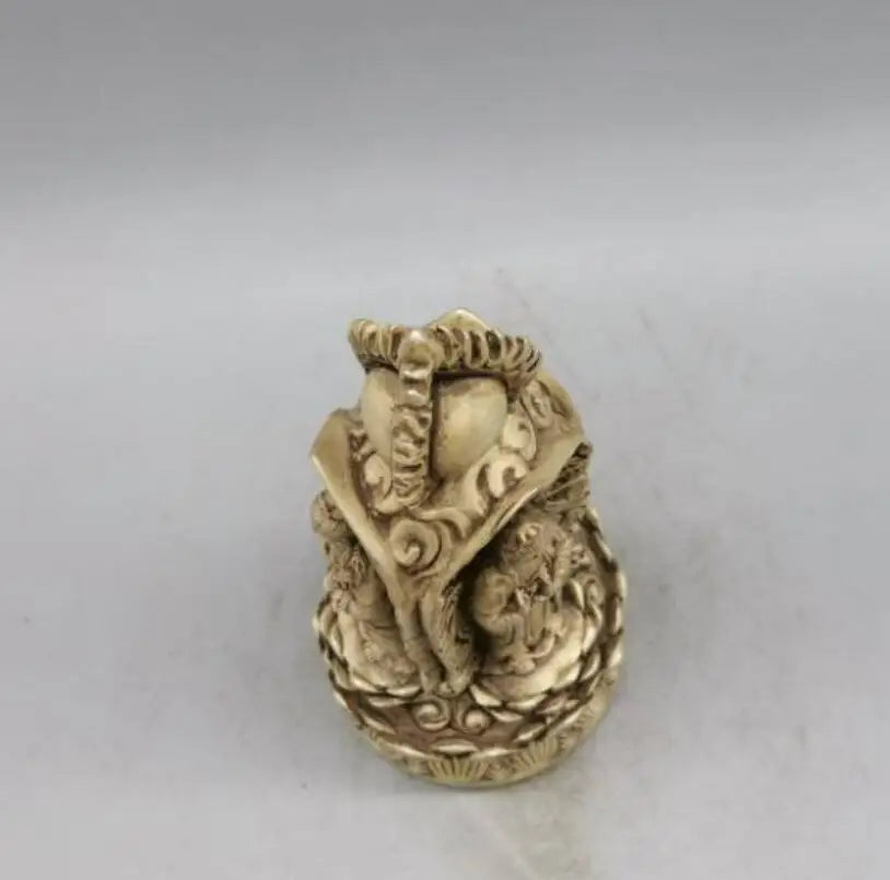 China White copper three surface Goddess of mercy Buddha crafts statue