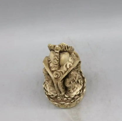 China White copper three surface Goddess of mercy Buddha crafts statue