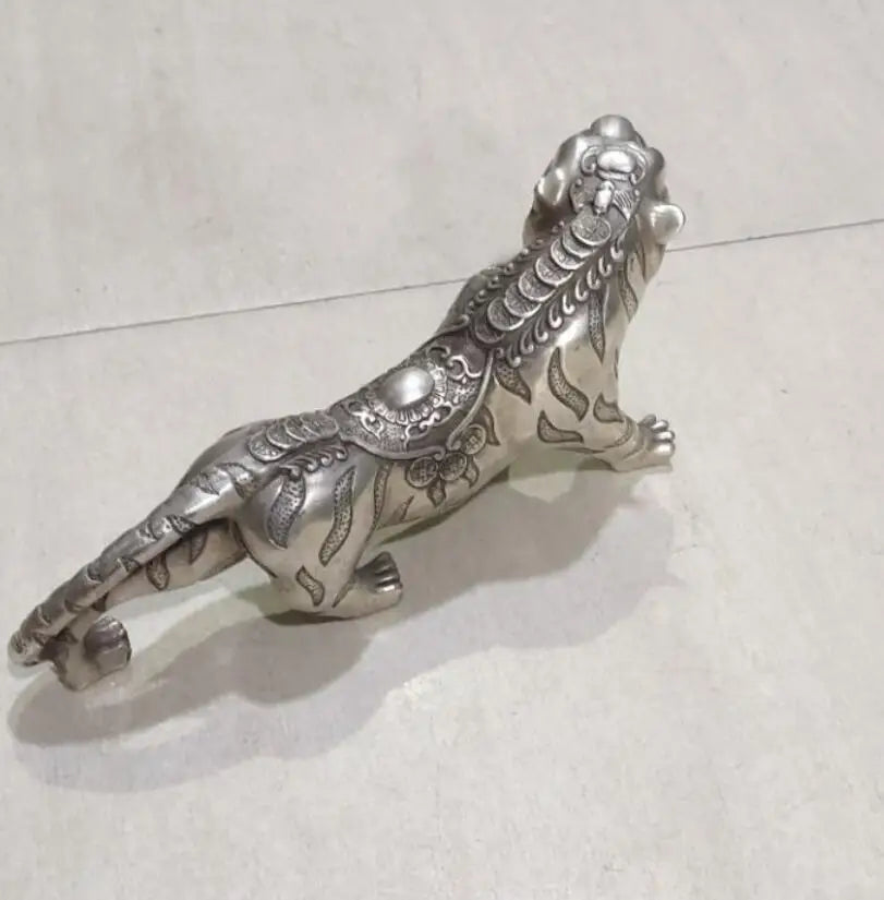 China White copper tiger crafts statue