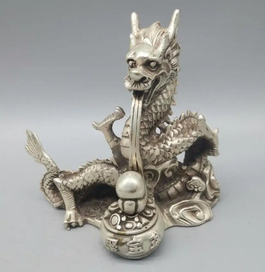 China White copper zodiac dragon crafts statue