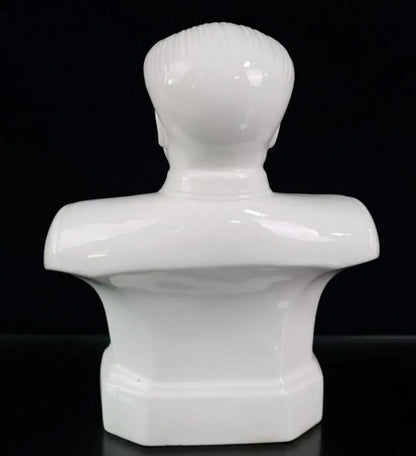 China White glazed ceramic Great leader Mao Zedong crafts statue