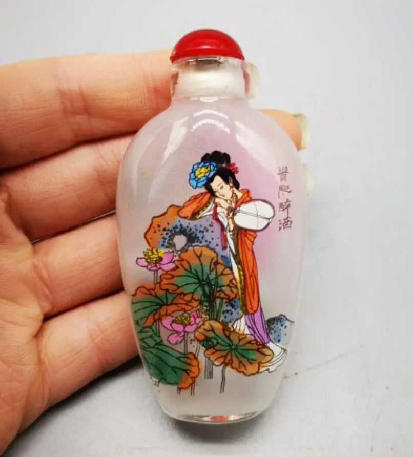 China archaize Four big beautiful women Snuff bottles crafts statue A set