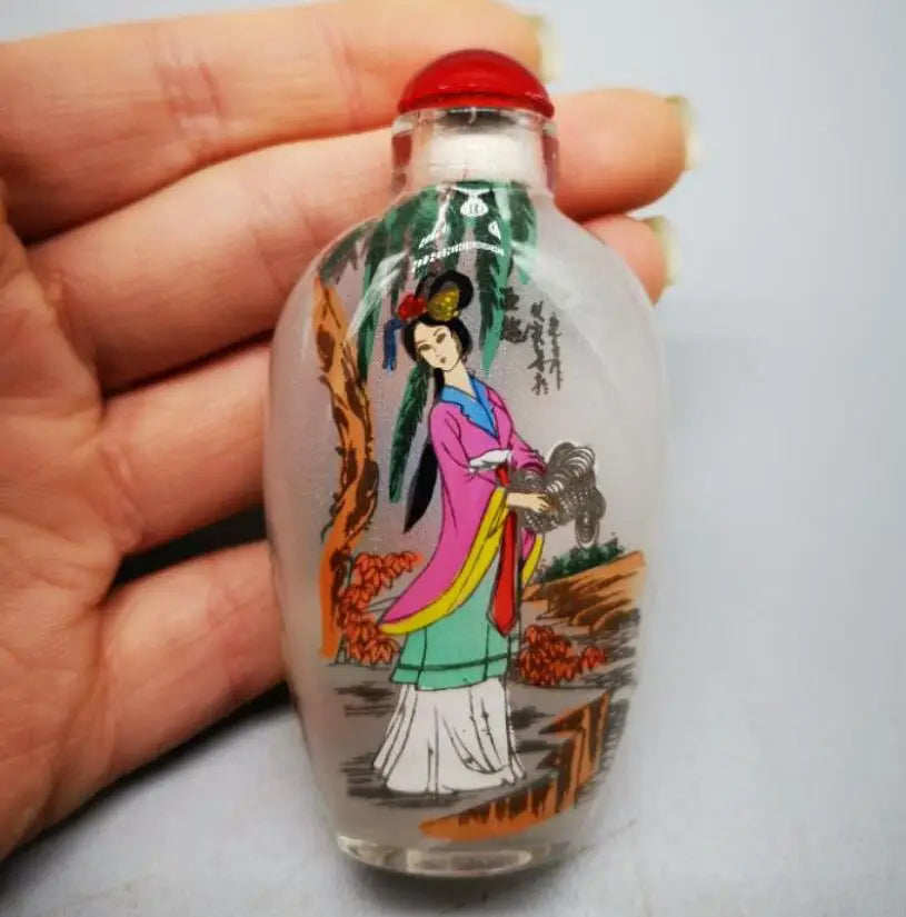 China archaize Four big beautiful women Snuff bottles crafts statue A set