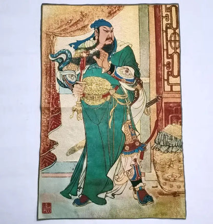 China archaize Guan Yu rcharacter embroidery hanging Images crafts