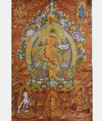 China archaize Guanyin Buddha embroidery Hanging Images crafts