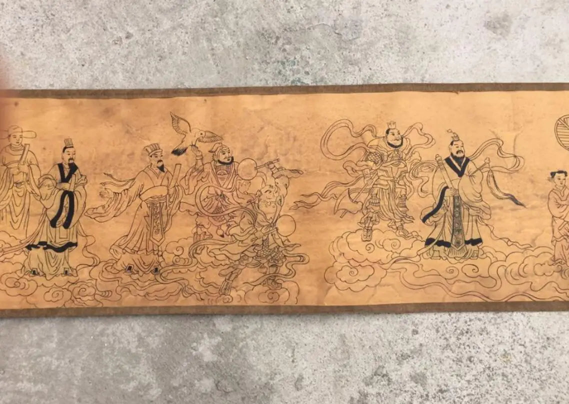 China archaize Long curly Cowherd and Weaver Girl Calligraphy painting