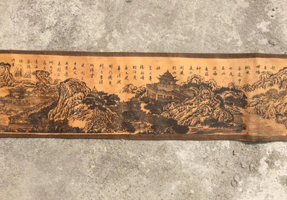 China archaize Long curly Lishan Mountain Landscape Calligraphy painting