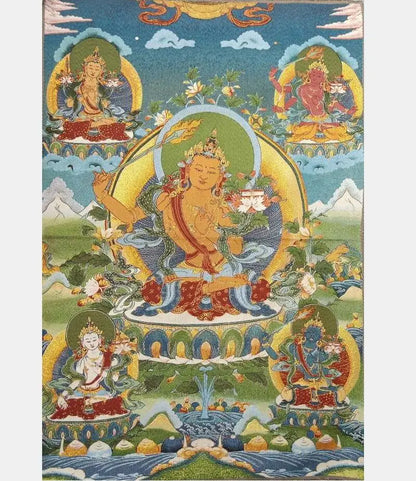 China archaize Tibetan Buddha embroidery Hanging Images crafts
