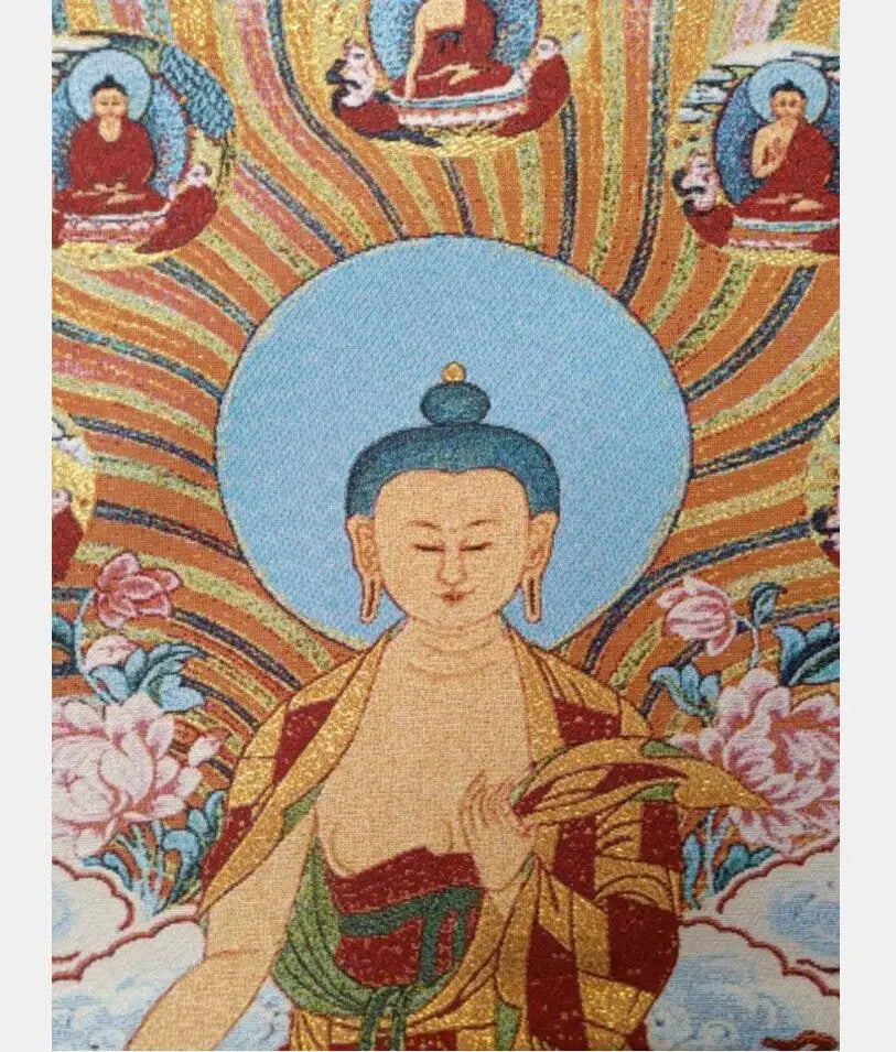China archaize Tibetan Buddha embroidery Hanging Images crafts