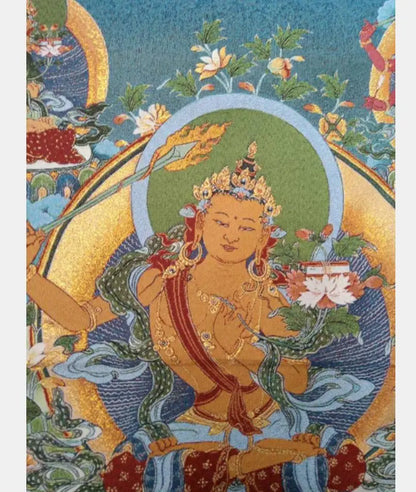 China archaize Tibetan Buddha embroidery Hanging Images crafts