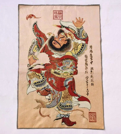 China archaize Zhong Kui embroidery Hanging Images crafts